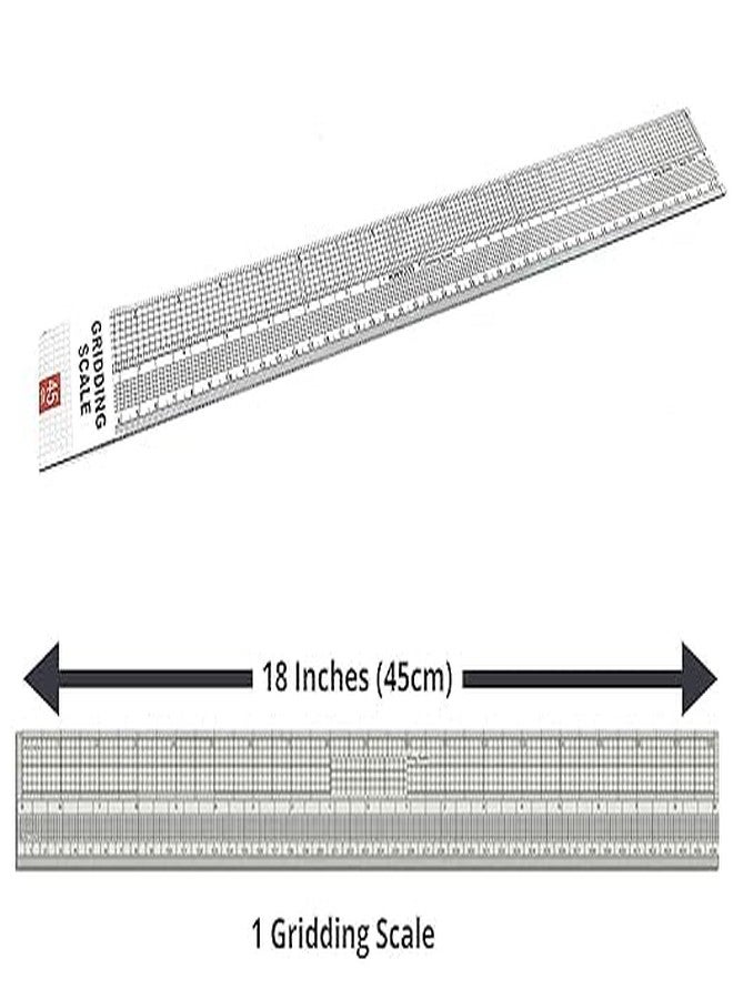 NTGS 4-Piece Sewing Pattern Ruler Set - French Curve, Hip Curve, Armhole Curve & Grid Ruler for Fashion Design, Garment Making & Tailoring - Transparent Plastic Drafting Tools - Image 3